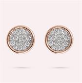 BRONZALLURE ORECCHINI A BOTTONE IN PAVE'