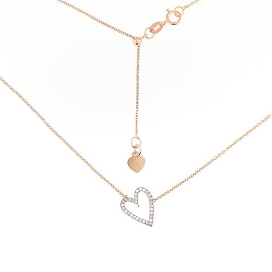 CUORI & FRECCE COLLANA CUORE DIAMANTI