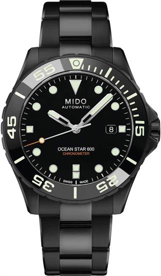 Mido Ocean Star 600 DLC Chronometer quad nero