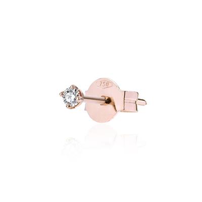 ORECCHINO WHITE SOLITAIRE PIN S