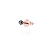 ORECCHINO L BLACK SOLITAIRE PIN
