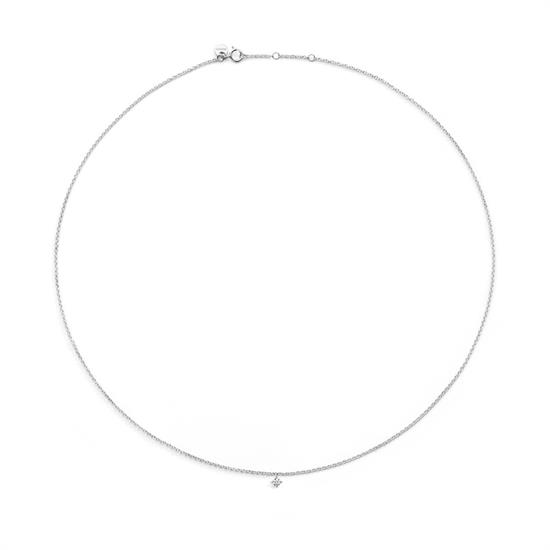 COLLANA WHITE SOLITAIRE WHITE M