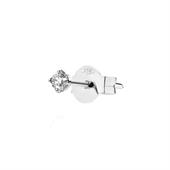 ORECCHINO WHITE SOLITAIRE PIN M WHITE