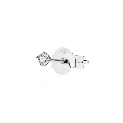 ORECCHINO WHITE SOLITAIRE PIN S WHITE