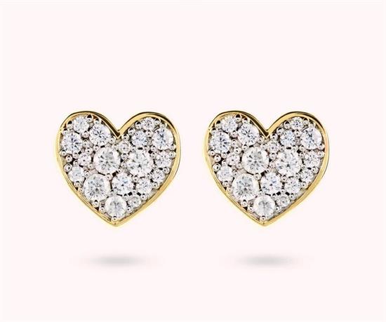 ORECCHINI CUORE A LOBO GOLDEN