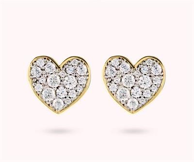 ORECCHINI CUORE A LOBO GOLDEN