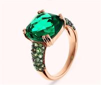 ANELLO COCKTAIL QUADRATO VERDE