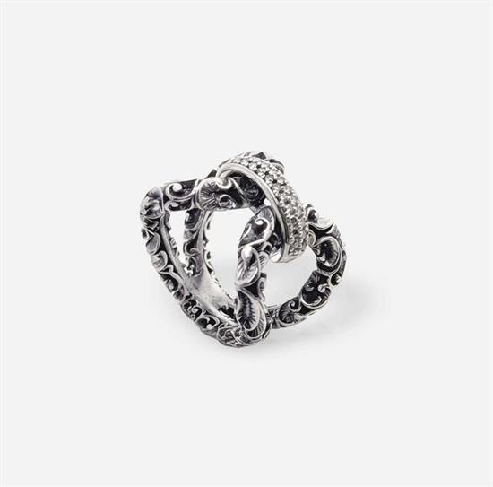 MARIA E LUISA ANELLO UNIQUE CON DIAMANTI