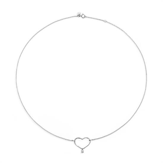 BURATO COLLANA HEART M WHITE