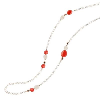 ROSSO PREZIOSO COLLANA LUNGA PLATTE