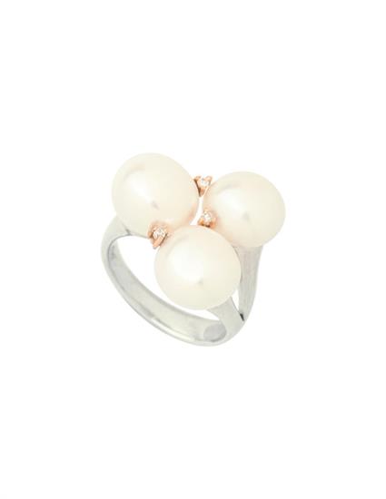 MIMI ANELLO BLANCHE PERLE BIANCHE